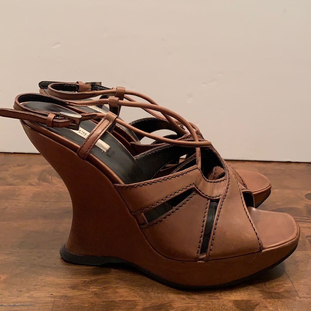 Brown leather Prada sandal